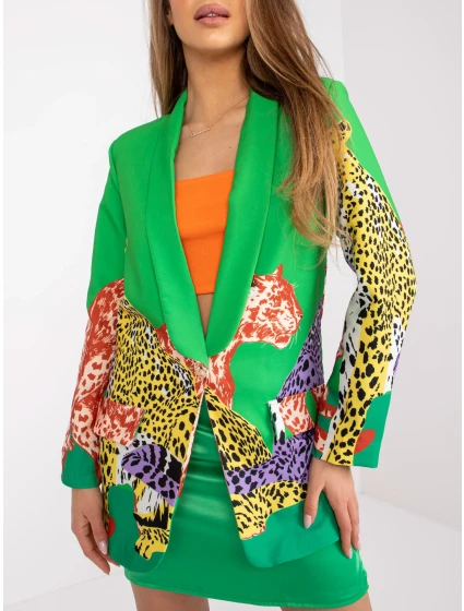 Marynarka DHJ MA model 21127004 zielony - FPrice Marynarka DHJ MA model 21127004 zielony - FPrice