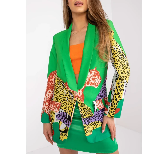 Marynarka DHJ MA model 21127004 zielony - FPrice Marynarka DHJ MA model 21127004 zielony - FPrice