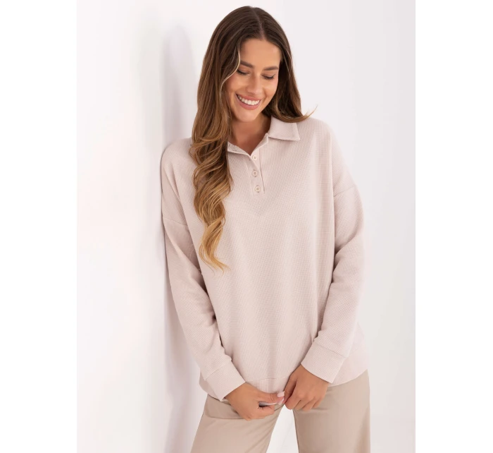 Bluzka LK BZ model 21421304 jasny beżowy - FPrice Bluzka LK BZ model 21421304 jasny beżowy - FPrice