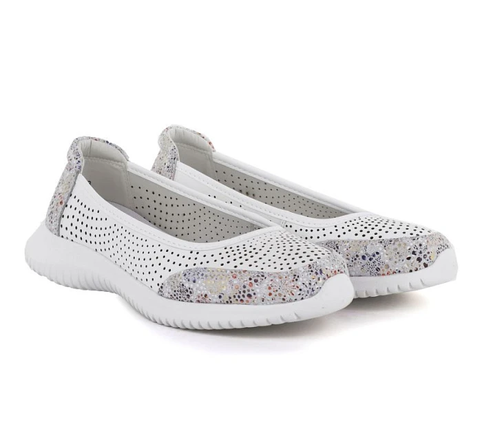 Dámská kožená otevřená bílá obuv S.Barski 7036 Dámská kožená otevřená bílá obuv S.Barski 7036