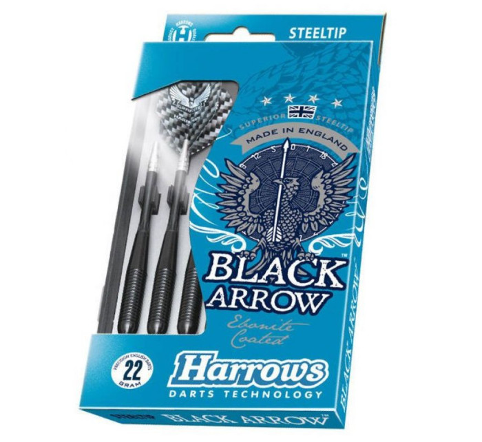Šipky Harrows Black Arrow Steeltip HS-TNK-000013143