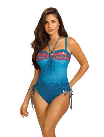 Dámské jednodílné plavky Casablanca 6 S8030CA6-2 modré se vzorem - Self Dámské jednodílné plavky Casablanca 6 S8030CA6-2 modré se vzorem - Self