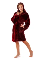 Dámský župan Lilly extra s kapucí 3/4 Vínová model 21800747 - Vestis Dámský župan Lilly extra s kapucí 3/4 Vínová model 21800747 - Vestis