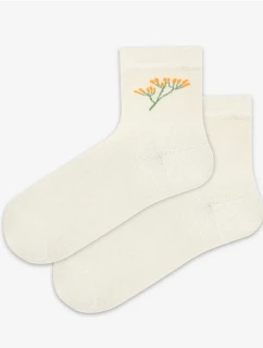 TENKÉ PONOŽKY BARVA 2-6 LET DÍVKY OFF WHITE 21-23