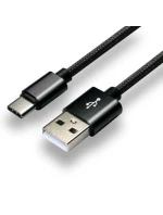 Napájecí kabel everActive CBB-1CB (USB - USB typ C ; 1m; barva černá)