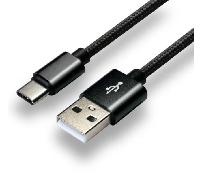 Napájecí kabel everActive CBB-1CB (USB - USB typ C ; 1m; barva černá)