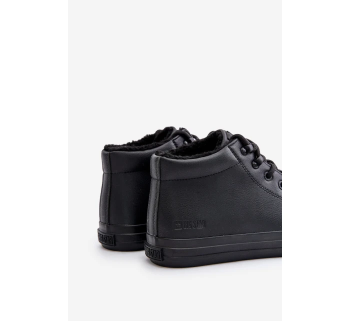 Mužské zateplené tenisky s zipem černé Big Star MM174012 Mužské zateplené tenisky s zipem černé Big Star MM174012