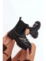 Dámské Boty Na Platformě S Řetězem Černé Marvella
