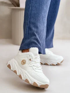 Dámské Sportovní Boty Šněrovací Zateplené Na Platformě Bílé Verioras