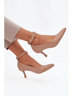 Lodičky s páskem Perrine – tmavě béžové