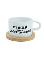 BÝT NASRANÁ JE MOJE SUPERSCHOPNOST - bílý hrníček makronka 200 ml BÝT NASRANÁ JE MOJE SUPERSCHOPNOST - bílý hrníček makronka 200 ml