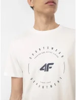 Pánské tričko H4L22-TSM029-12S bílé - 4F