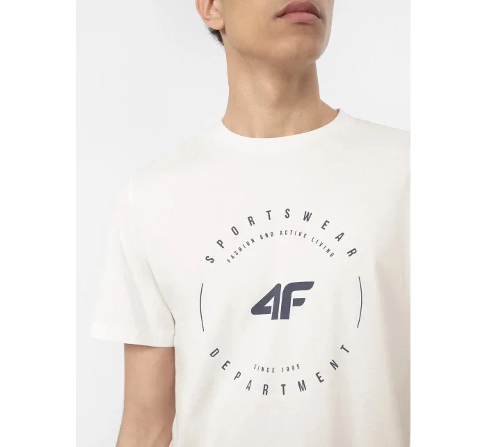 Pánské tričko H4L22-TSM029-12S bílé - 4F