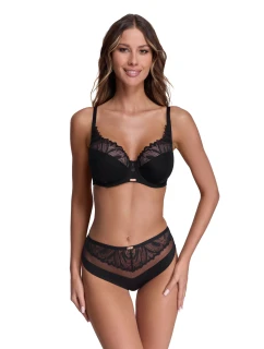 Dámská podprsenka 2107 Yasemin Černá s béžovou - AVA