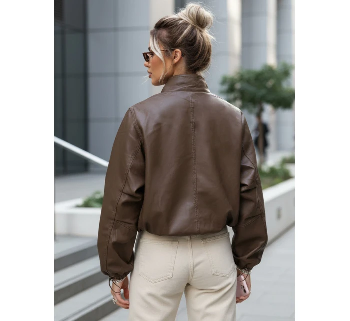 Kurtka damska skórzana brązowa model 22038476 - FashionStreet