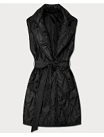 Pikowana kamizelka z paskiem Goodlookin czarna model 22037904 - S'WEST Pikowana kamizelka z paskiem Goodlookin czarna model 22037904 - S'WEST
