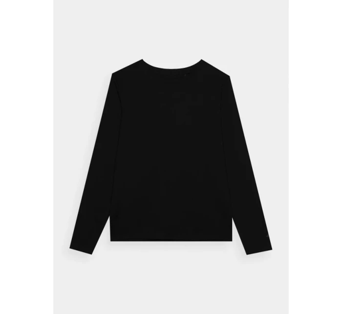 Dámské oversize hladké tričko s dlouhým rukávem model 21432174 - 4F