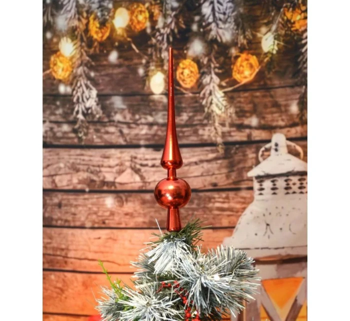 VRCHOL VÁNOČNÍHO STROMKU 25 CM VYSOKÝ ČERVENÝ