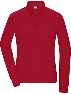JN Dámské pracovní piqué polo s dlouhým rukávem 02. red model 22533423 - Daiber