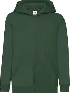 Classic Kids Sweat Jacket Dětská mikina s kapucí model 22534764 bottle green - Fruit of the Loom