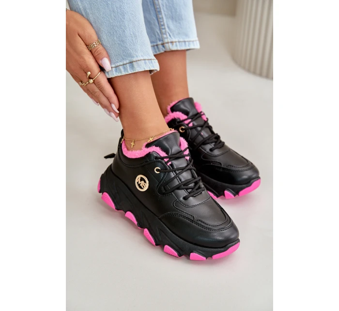 Zateplené Dámské Sportovní Boty Na Na Platformě Černé model 21668455 - Boto Zateplené Dámské Sportovní Boty Na Na Platformě Černé model 21668455 - Boto