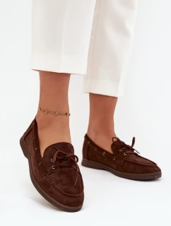Polobotky Mokasiny Dámské Ploché S Čokoládové model 21709698 - Boto