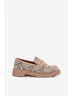 Dámské vzorované béžové mokasíny Barisa
