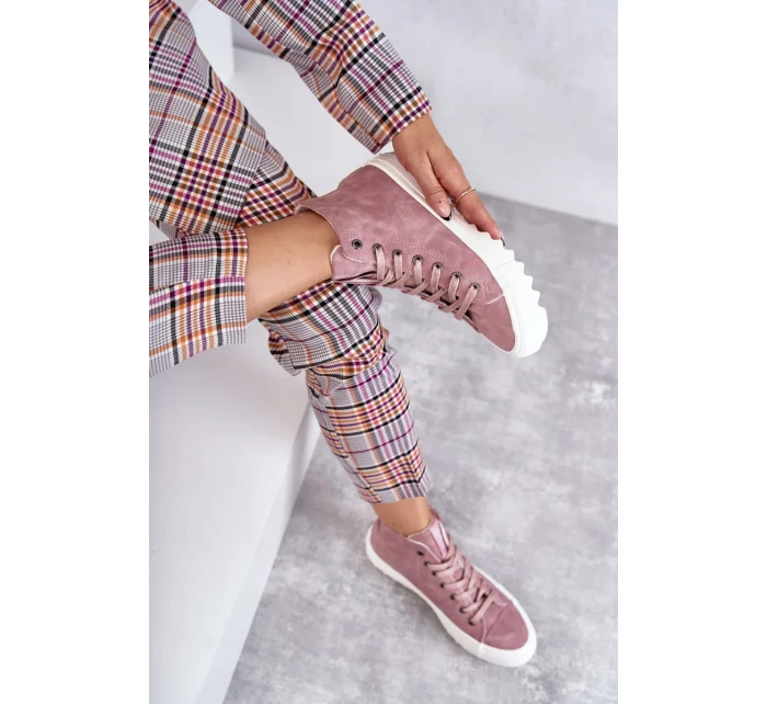 Dámské Tenisky Big Star Vysoké Zateplené Růžové EE274113 Dámské Tenisky Big Star Vysoké Zateplené Růžové EE274113