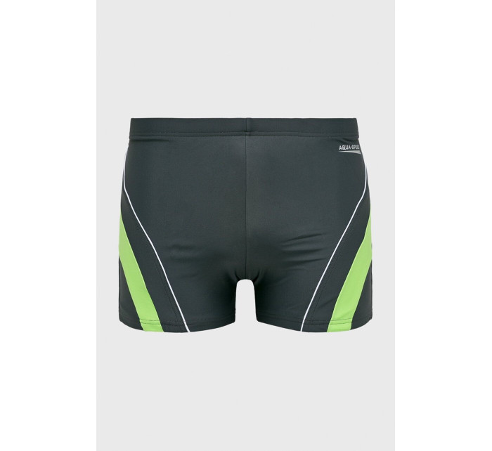 Pánské plavecké šortky Dennis šedo-zelené - AQUA SPEED