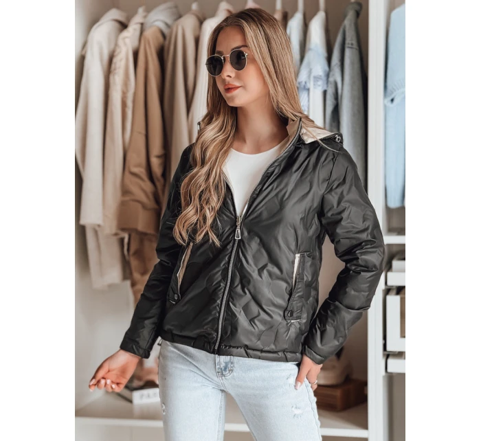 Dámská oboustranná přechodná bunda SYLVIAN černá FashionStreet TY4861 Dámská oboustranná přechodná bunda SYLVIAN černá FashionStreet TY4861