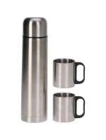 CESTOVNÍ TERMOSKA 1000 ML SE 2 ŠÁLKY STŘÍBRNÁ CESTOVNÍ TERMOSKA 1000 ML SE 2 ŠÁLKY STŘÍBRNÁ
