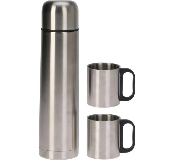 CESTOVNÍ TERMOSKA 1000 ML SE 2 ŠÁLKY STŘÍBRNÁ CESTOVNÍ TERMOSKA 1000 ML SE 2 ŠÁLKY STŘÍBRNÁ