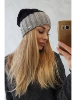 Paris fleecová čepice K212 černá+šedá