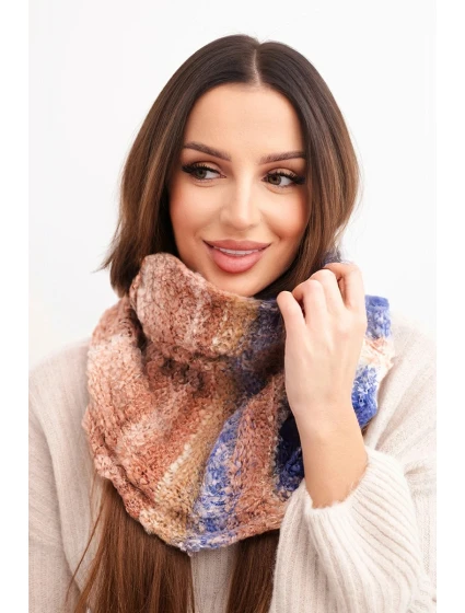 Komin dámský vlněný měkký šál golf zimní KN21 fialový