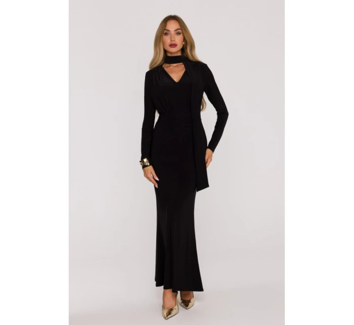 Šaty s řasením a  černé model 21479367 - Moe