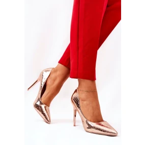 Podpatky s hadím vzorem Růžové zlato Tissoria