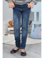 Dívčí džínové kalhoty s oděrkami