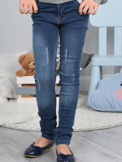 Dívčí džínové kalhoty s oděrkami