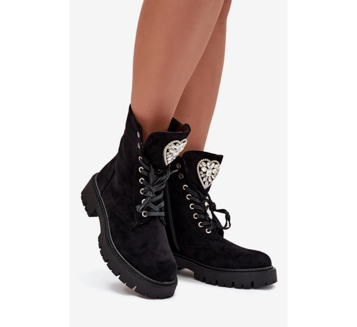 Dámské workery s krystaly Rosira – černé