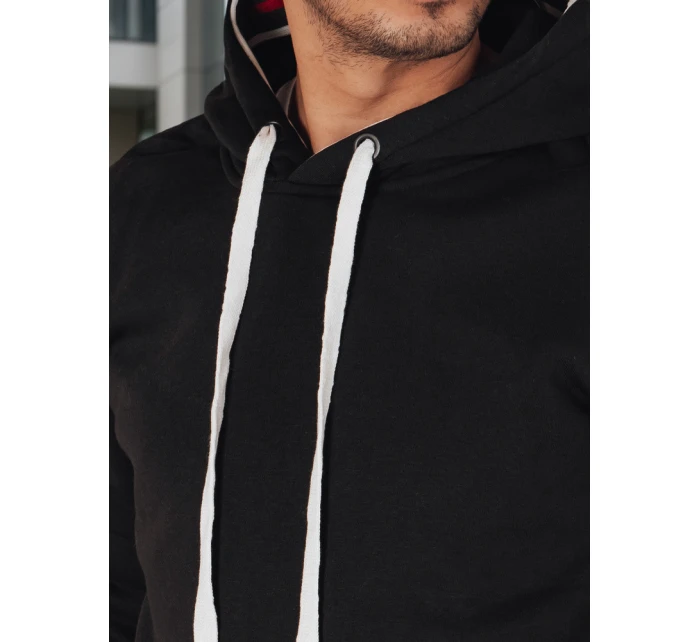 Pánská mikina s kapucí černá FashionStreet BX5940 Pánská mikina s kapucí černá FashionStreet BX5940