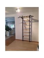 DŘEVĚNÝ KOVOVÝ GYMNASTICKÝ ŽEBŘÍK S HRAZDOU BENCHK 221B