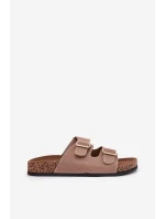 Dámské sandály se zlatými sponami a prošíváním khaki Lunera Dámské sandály se zlatými sponami a prošíváním khaki Lunera