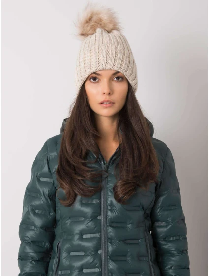 Dámská čepice model 15837242 béžová - FPrice