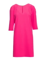 Šaty uvolněného střihu s výstřihem s růžové model 20966121 - STYLOVE Šaty uvolněného střihu s výstřihem s růžové model 20966121 - STYLOVE