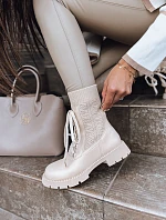 Dámské kozačky HOLLYHOCK light beige FashionStreet ZY0370