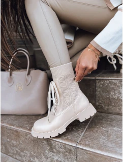 Dámské kozačky HOLLYHOCK light beige FashionStreet ZY0370