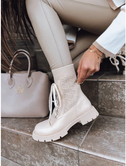 Dámské kozačky HOLLYHOCK light beige FashionStreet ZY0370