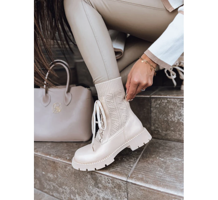 Dámské kozačky HOLLYHOCK light beige FashionStreet ZY0370