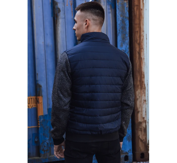 Pánská přechodná bunda prošívaná tmavě modrá FashionStreet TX4857