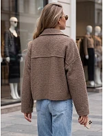 Krótka kurtka damska typu baranek na zamek fango FashionStreet TY6060
